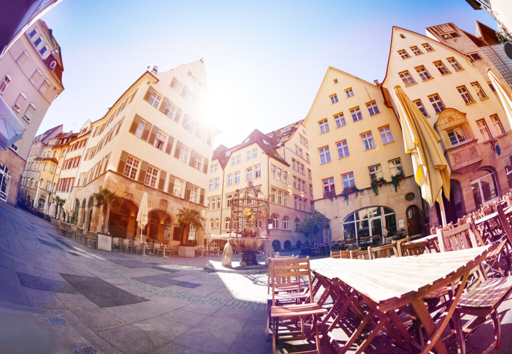 Stuttgart Street und Cafés